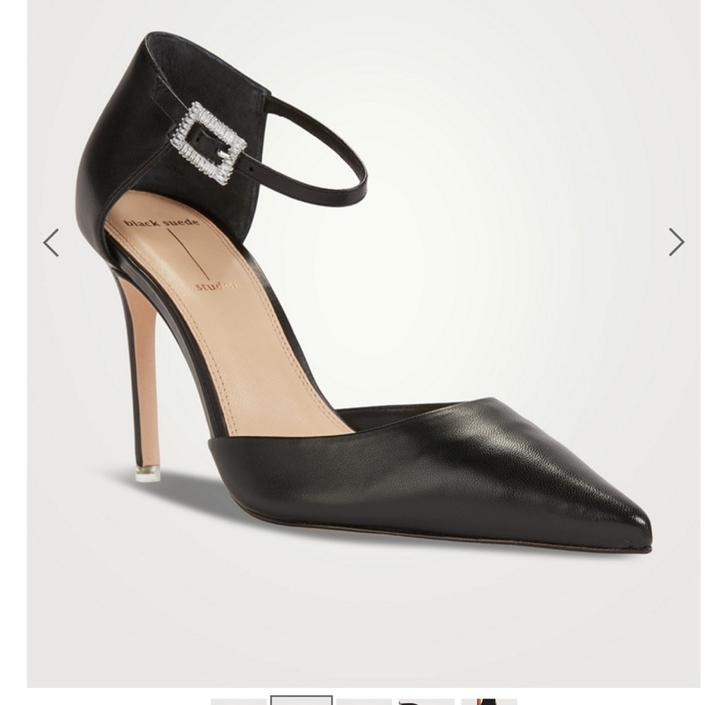 BLACK SUEDE STUDIO
Addison Leather d'Orsay Pumps New No Box. size 11